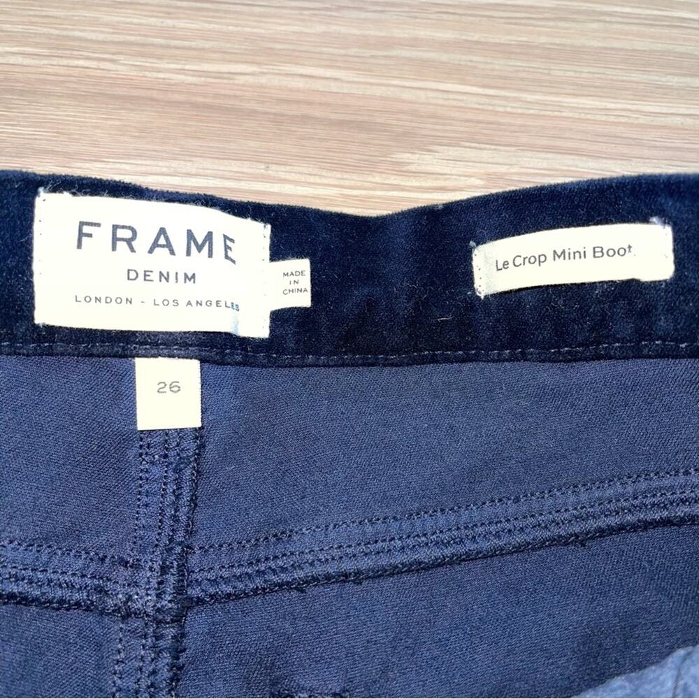 Frame Denim Le Crop Mini Boot Blue Velvet 26 - Picture 8 of 9